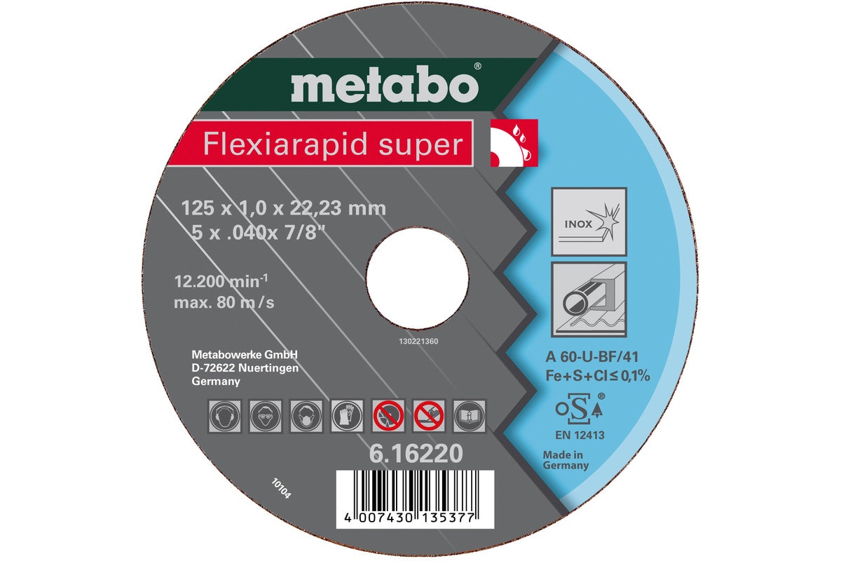 Bild von Metabo Flexiarapid super 105x1,0x16,0 InoxTrennscheibe,TF 41