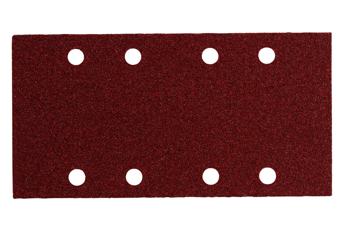 Bild von metabo Schleifpapier, (10 Stück), 93 x 185 mm, P 180, 8 Löcher, Serie professional, f. Holz u. Metall