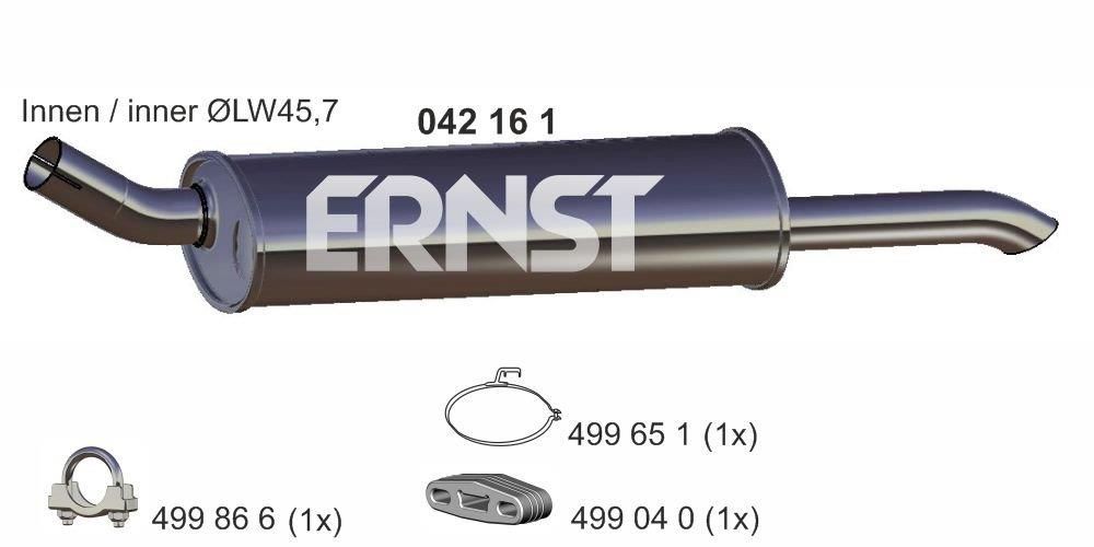 Bild von ERNST Endschalldämpfer  für GENERAL MOTORS OPEL 5852857 90442747 90501107 042161