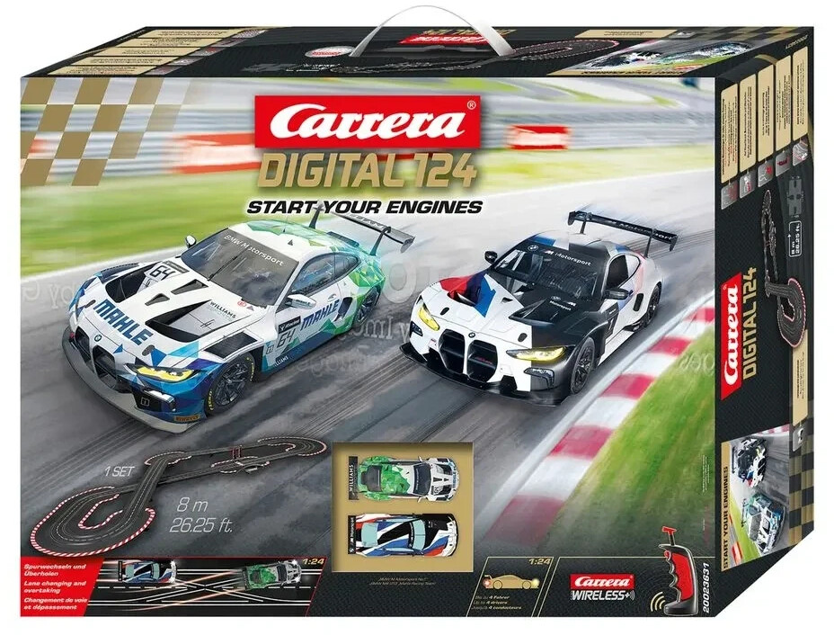 Bild von Carrera Digital 124 Start your Engines Rennbahnset | Rennbahnen und lizensierte Slotcars | bis zu 4 Spieler | Für Kinder ab 10 Jahren & Erwachsene