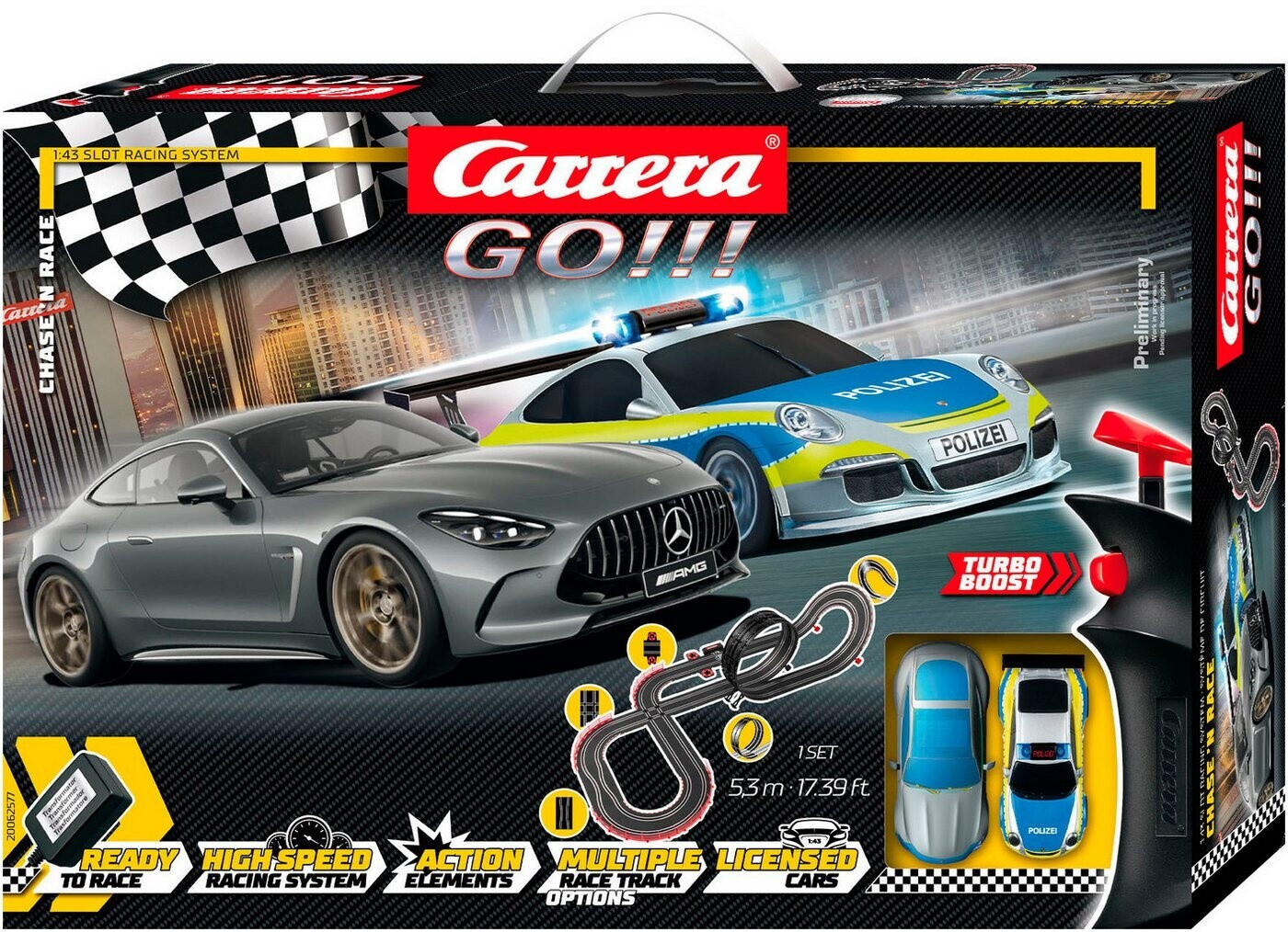 Bild von Carrera - 20062577 GO!!! Chase 'n Race Rennbahn-Set I Rennbahn mit lizensierten Slotcars | bis zu 2 Spieler | Für Kinder ab 6 Jahren & Erwachsene