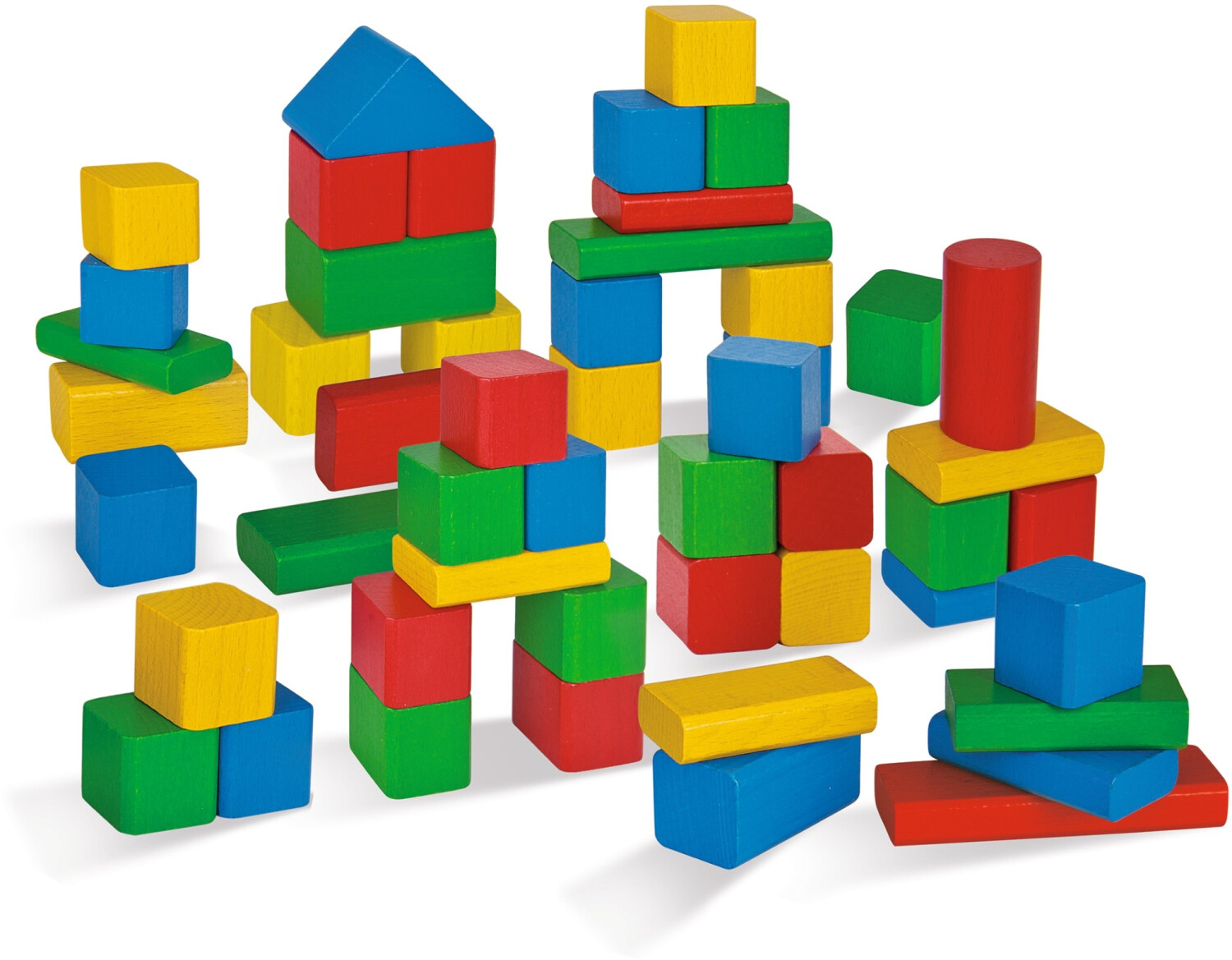 Bild von Eichhorn Bunte Holzbausteine 50 Teile