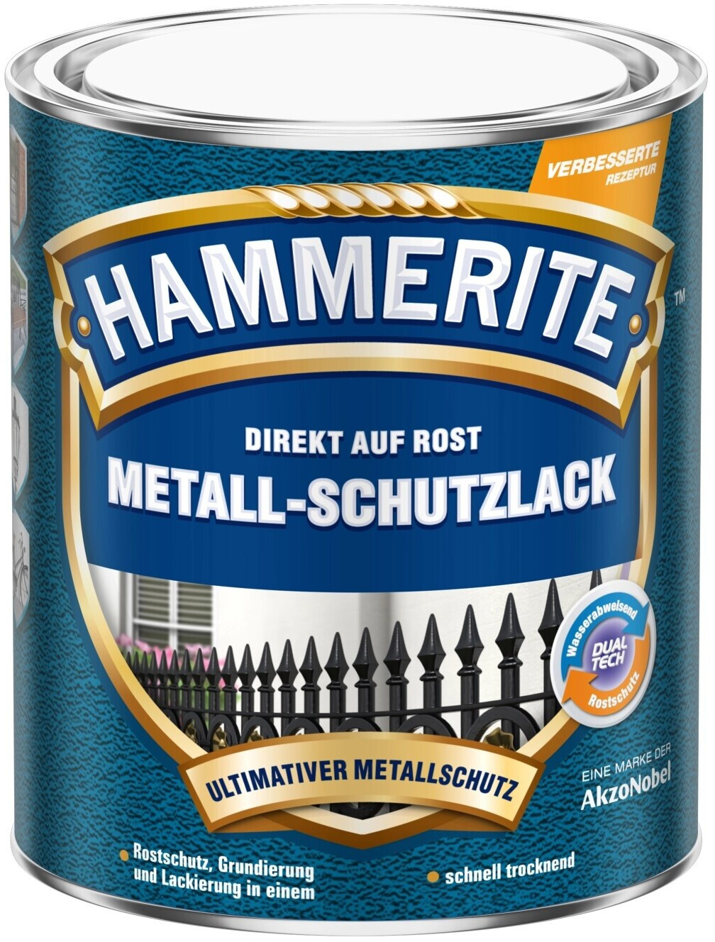 Bild von Hammerite Metall-Schutzlack Hammerschlag 250 ml metallblau