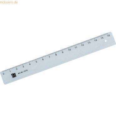 Bild von 10 x Alco Lineal Kunststoff 16cm transparent