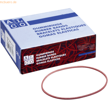 Bild von Alco, Gummiband, Gummiring Naturkautschuk 65mm rot 20g (1 Stk.)