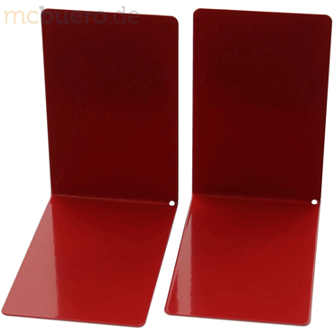 Bild von Alco, Buchstütze, Buchstützen 85x140x140mm Metall rot