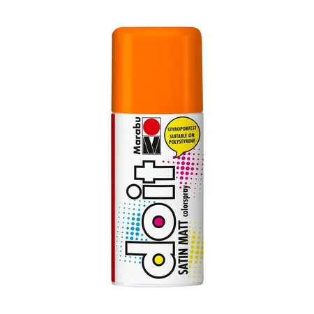 Bild von Marabu 21070006013 - Do it Satin Matt orange, Colorspray auf Acrylbasis, styroporfest, schnell trocknend, sehr gute Deckkraft, wetterfest, für große und kleine Bastelarbeiten, 150 ml Sprühdose