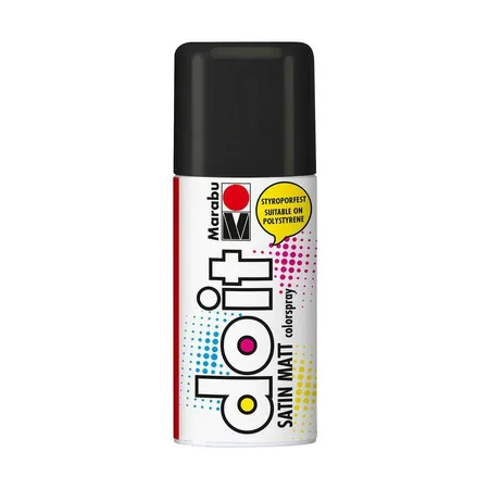 Bild von Marabu Do it Satin Matt Acrylspray Sprühfarbe schwarz 150,0 ml