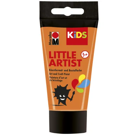 Bild von Marabu KiDS Little Artist 75 ml, Orange, Künstlermal- und Bastelfarbe für Kinder ab 3 Jahren, Kindermalfarbe auf Wasserbasis, auswaschbar, Made in Germany, vegan, glutenfrei, 03050002013