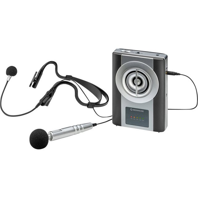 Bild von Monacor WAP-8 Hand Sprach-Mikrofon inkl. Windschutz, inkl. Tasche, inkl. Kabel Audio-Line-in, Mikrof