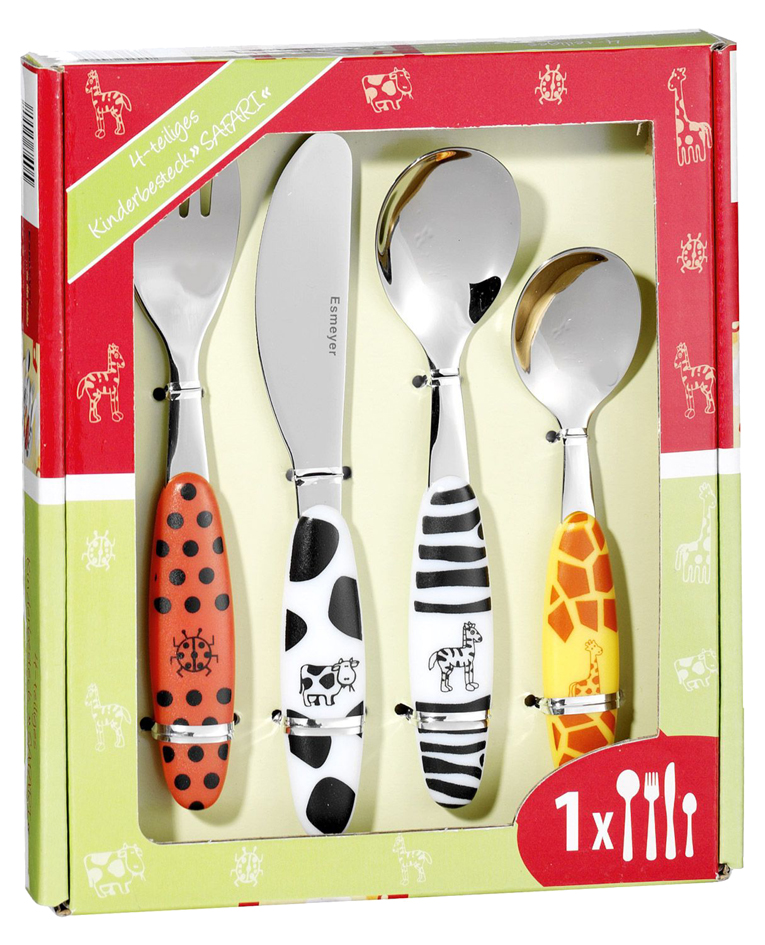 Bild von Esmeyer, Kindergeschirr + Kinderbesteck, Besteck SAFARI Kinderbesteck Set 4-tlg.