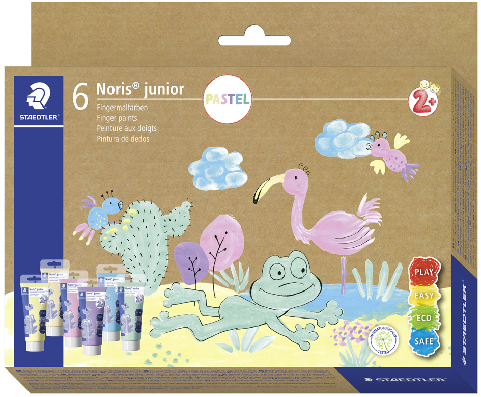 Bild von STAEDTLER® Noris® junior 8816P Fingermalfarbe NJ Pastell, 6St Etui