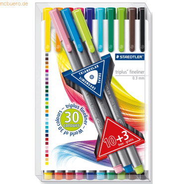 Bild von STAEDTLER 334 SB6CS3 Fineliner triplus (ergonomische Dreikantform, hohe Qualität, superfeine Spitze, Set Neon mit 6 brillanten Farben, Linienbreite 0,3 mm)