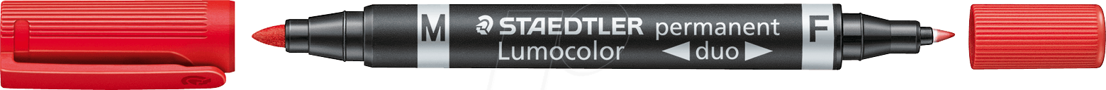 Bild von STAEDTLER Permanentmarker Permanentmarker Lumocolor permanent duo rot