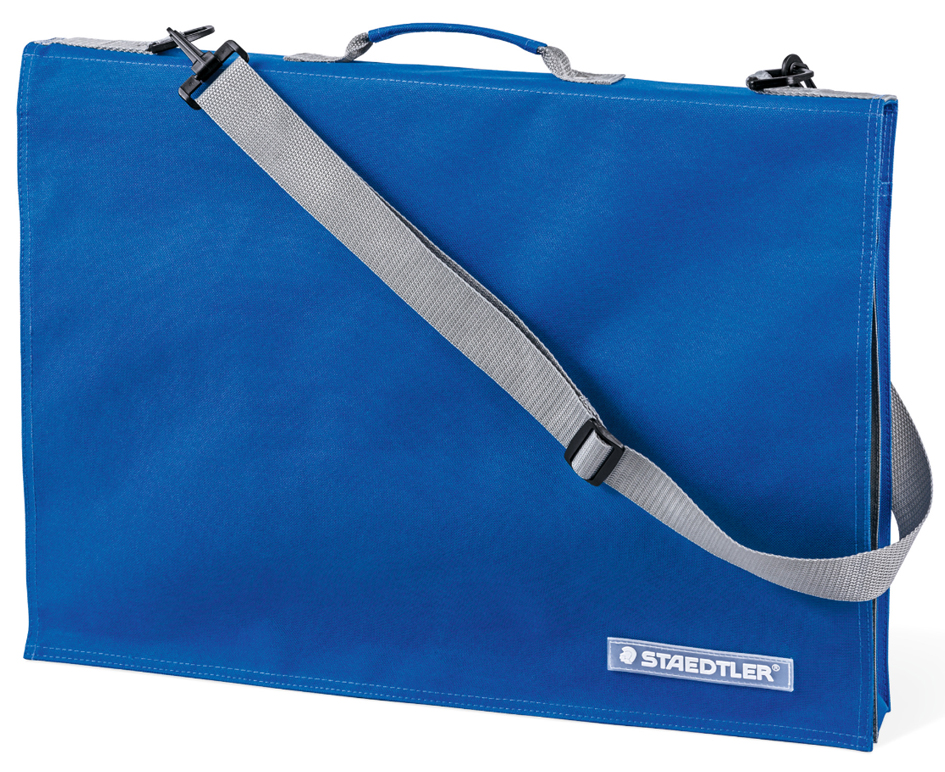 Bild von STAEDTLER Zeichenplatten-Tasche Mars, für Format DIN A4 blau, aus Nylon, wasserabweisend, mit abnehmbarer Handy- (LR 661 14)