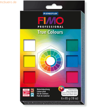 Bild von STAEDTLER Modelliermasse STAEDTLER FIMO professional 8003 Modelliermasse-Set - True Colours -