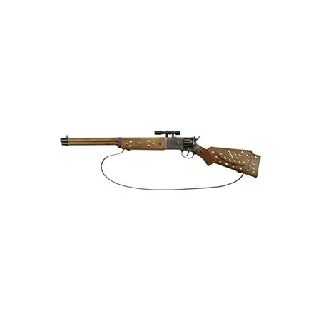 Bild von J.G.Schrödel 6078028 „Silberbüchse antik“: Spielzeuggewehr in Winnetou-Optik, in Box, ideale Cowboy- und Sheriffausrüstung, für 12-Schuss-Munition, 77 cm, braun / grau (607 8028)