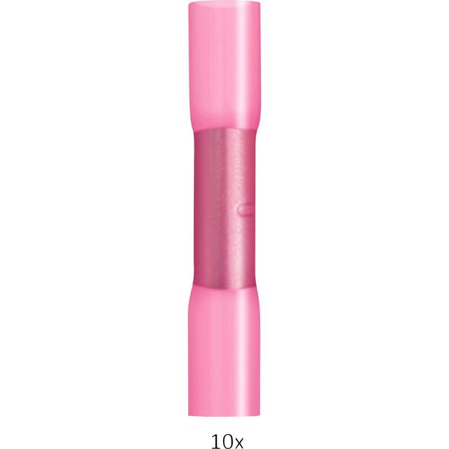 Bild von Steinel 6655 Crimpverbinder Ø 0.5-1.5 mm, 10 Stück, mit Innenkleber, wasserdicht-isoliert, stoßfest, wärme-schrumpfend, Rosa