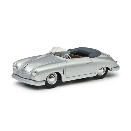Bild von Schuco 450913100 Porsche 356 Gmünd Cabrio, geöffnetes Softtop, Modellauto, Maßstab 1:43, Limited Edition 500, Resin, Silber metallic