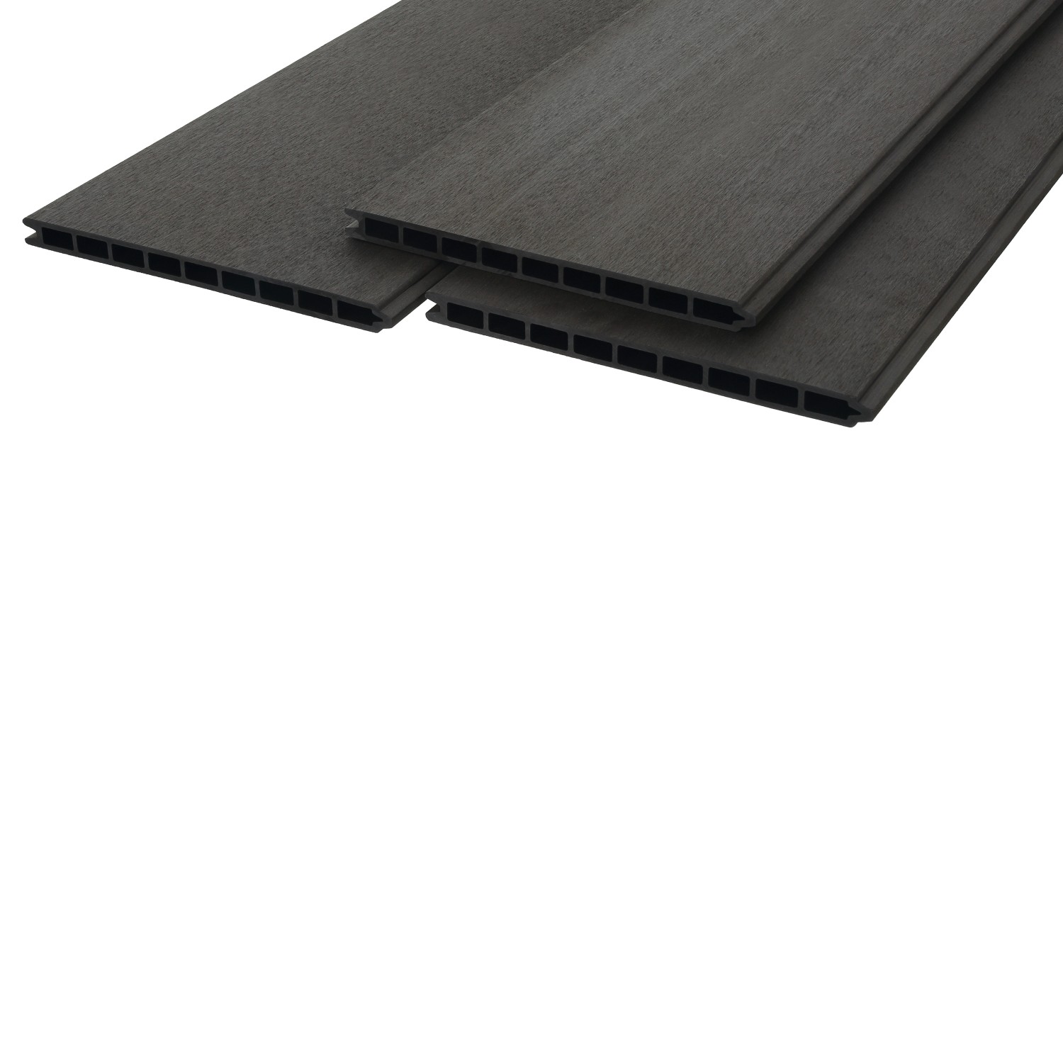 Bild von Sichtschutzzaun-Element Paneel XL 3 Stück WPC Anthrazit 177 cm x 29 cm x 2,1 cm