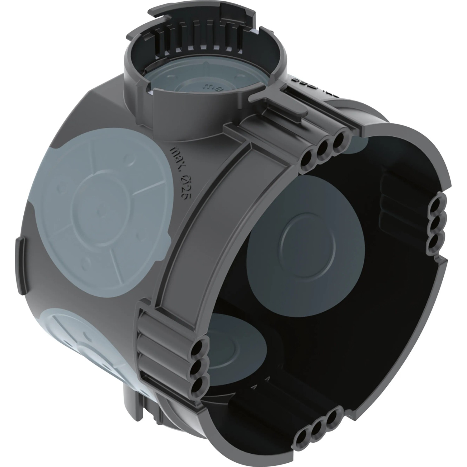 Bild von Gerätedose Unterputz 46 mm Luftdicht Schwarz