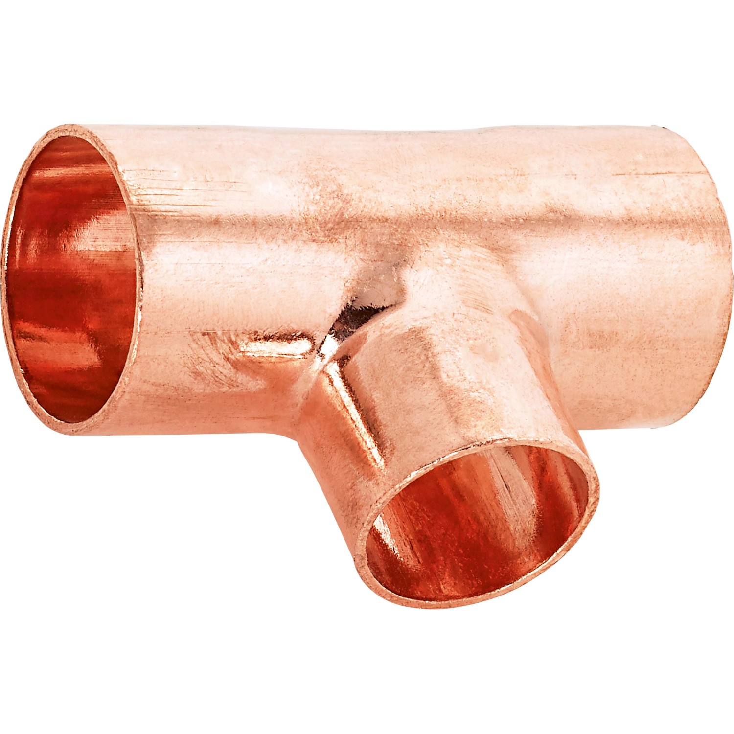 Bild von Löt-Reduzier-T-Stück Ø 22 mm x Ø 18 mm x Ø 22 mm Kupfer