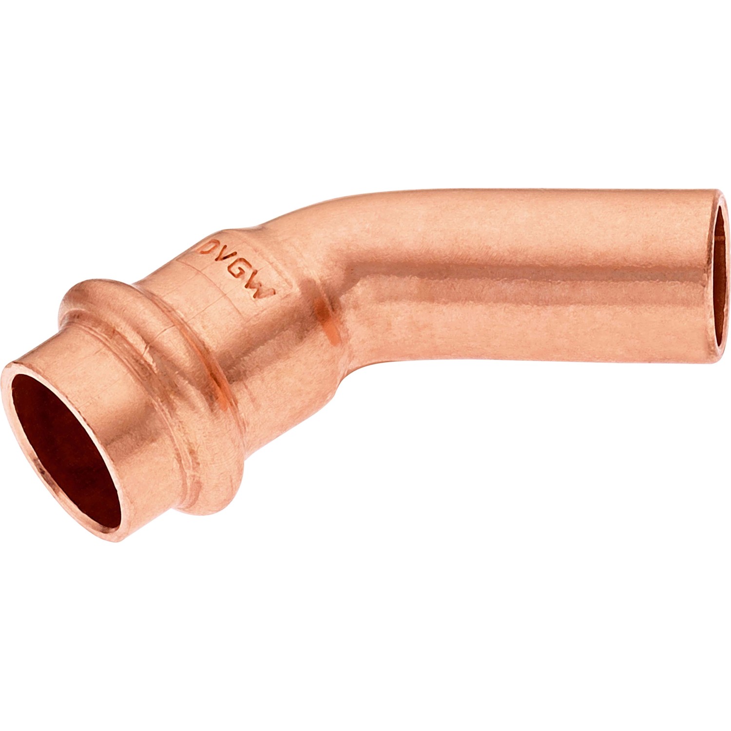 Bild von Press-Bogen Ø 15 mm x Ø 15 mm Kupfer 45 Grad