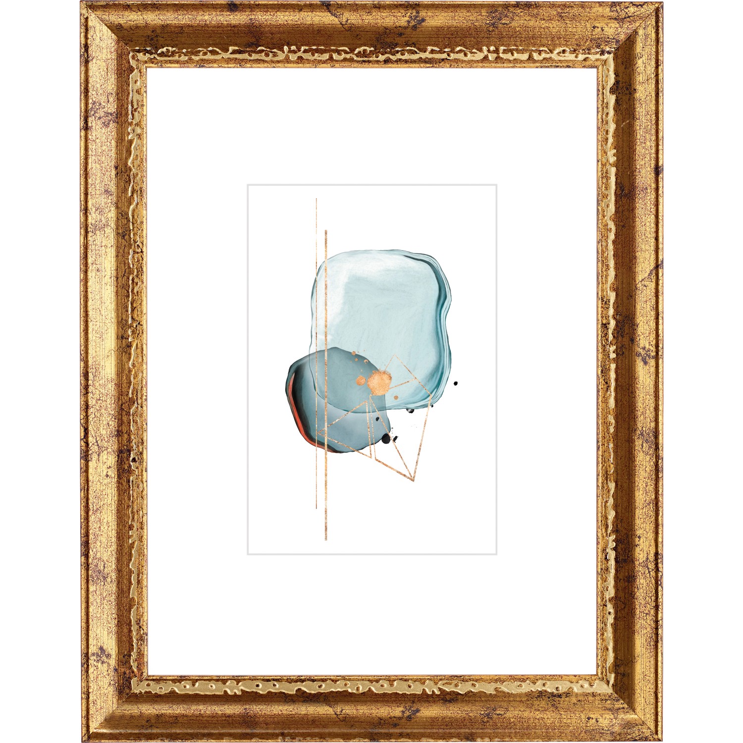 Bild von Holz-Bilderrahmen Gold 18 cm x 24 cm