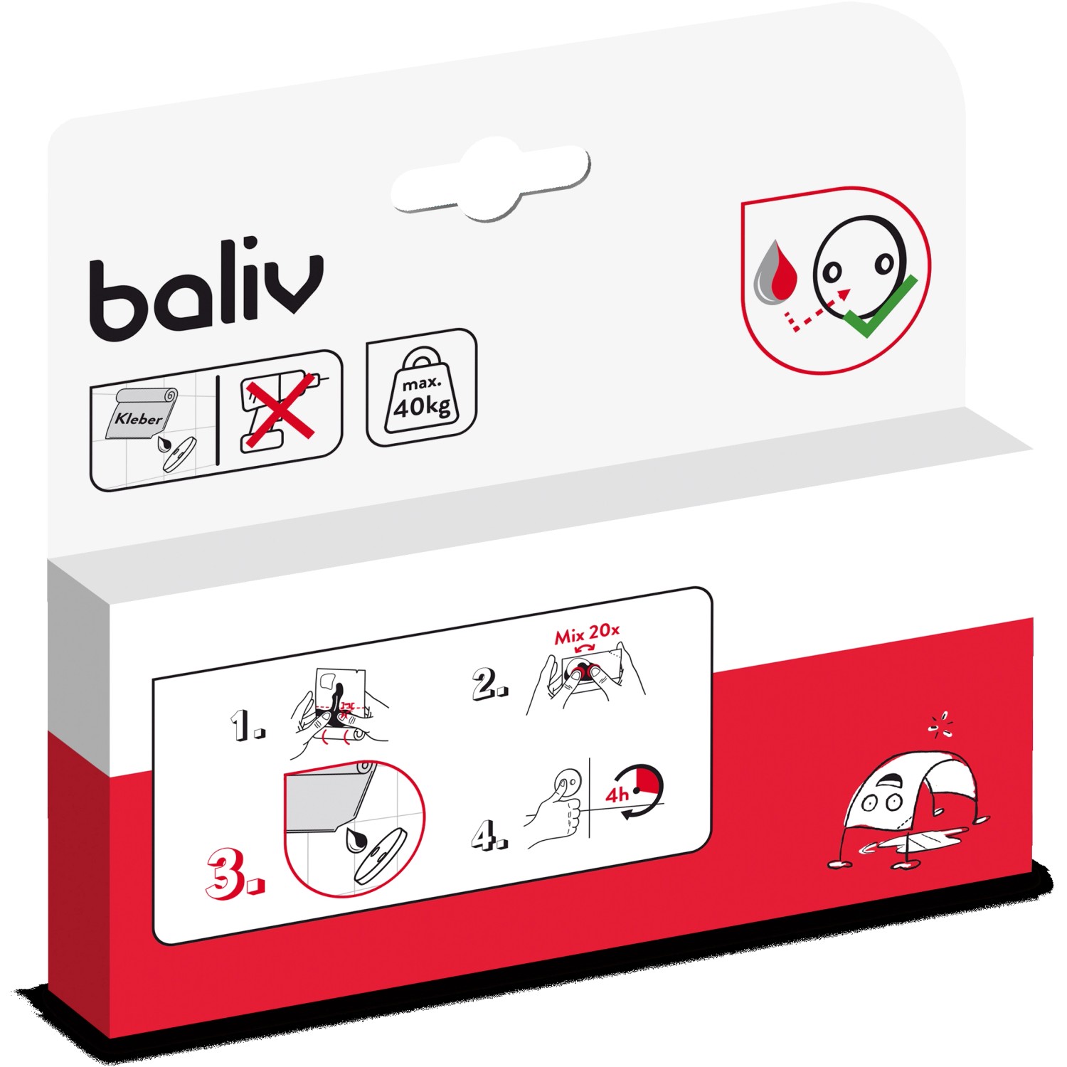 Bild von baliv Klebeset für Wandmontage