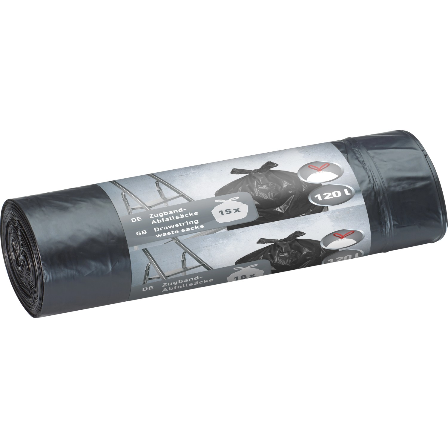 Bild von Abfallsack 120 l mit Zugband 15 Stück