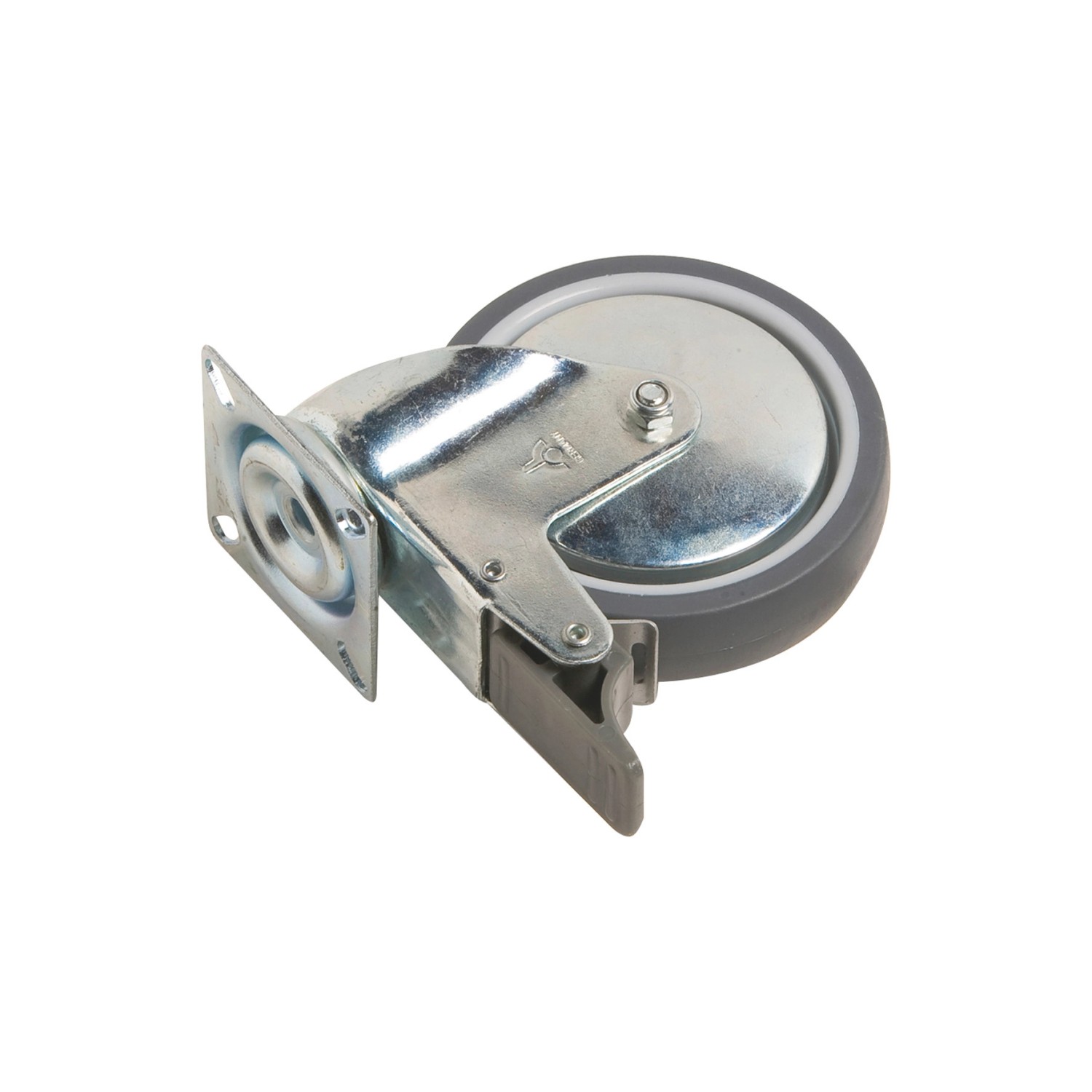 Bild von App.-Lenkrolle mit Platte, Feststeller und Gleitlager Ø 100 mm 55 kg
