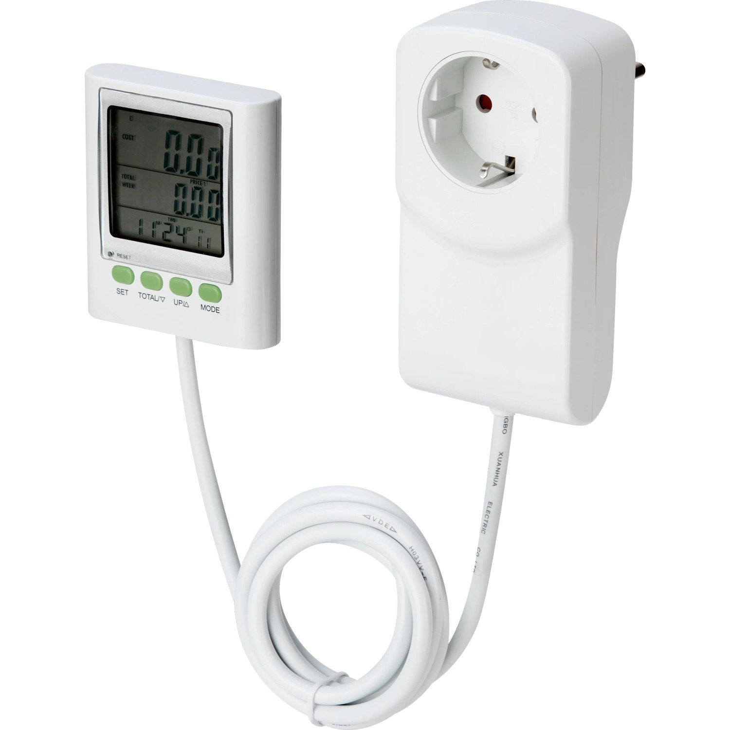 Bild von Energiekostenmessgerät mit Monitor