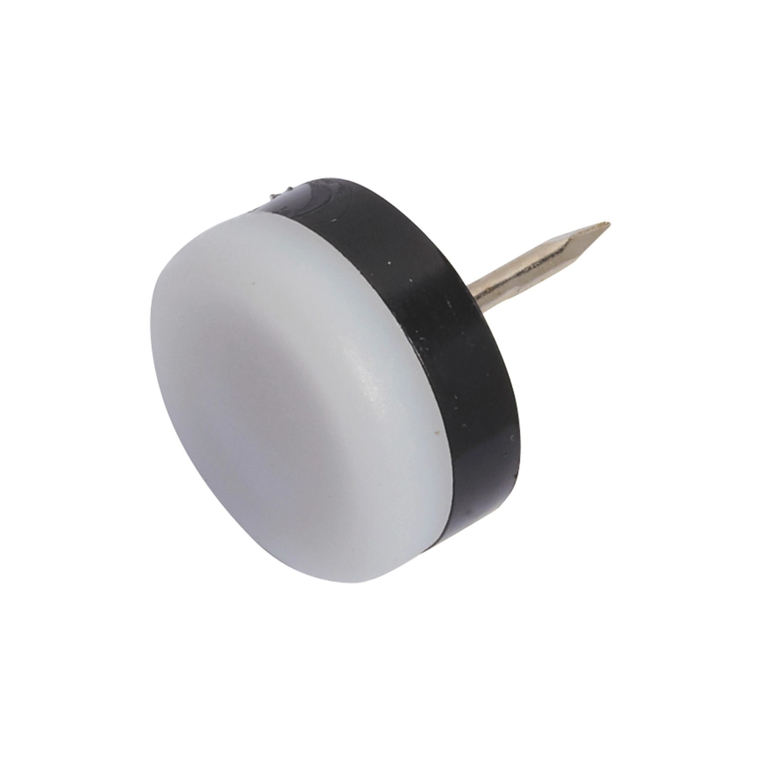 Bild von Kunststoffgleiter mit Stift Ø 22 mm 8 Stück Weiß