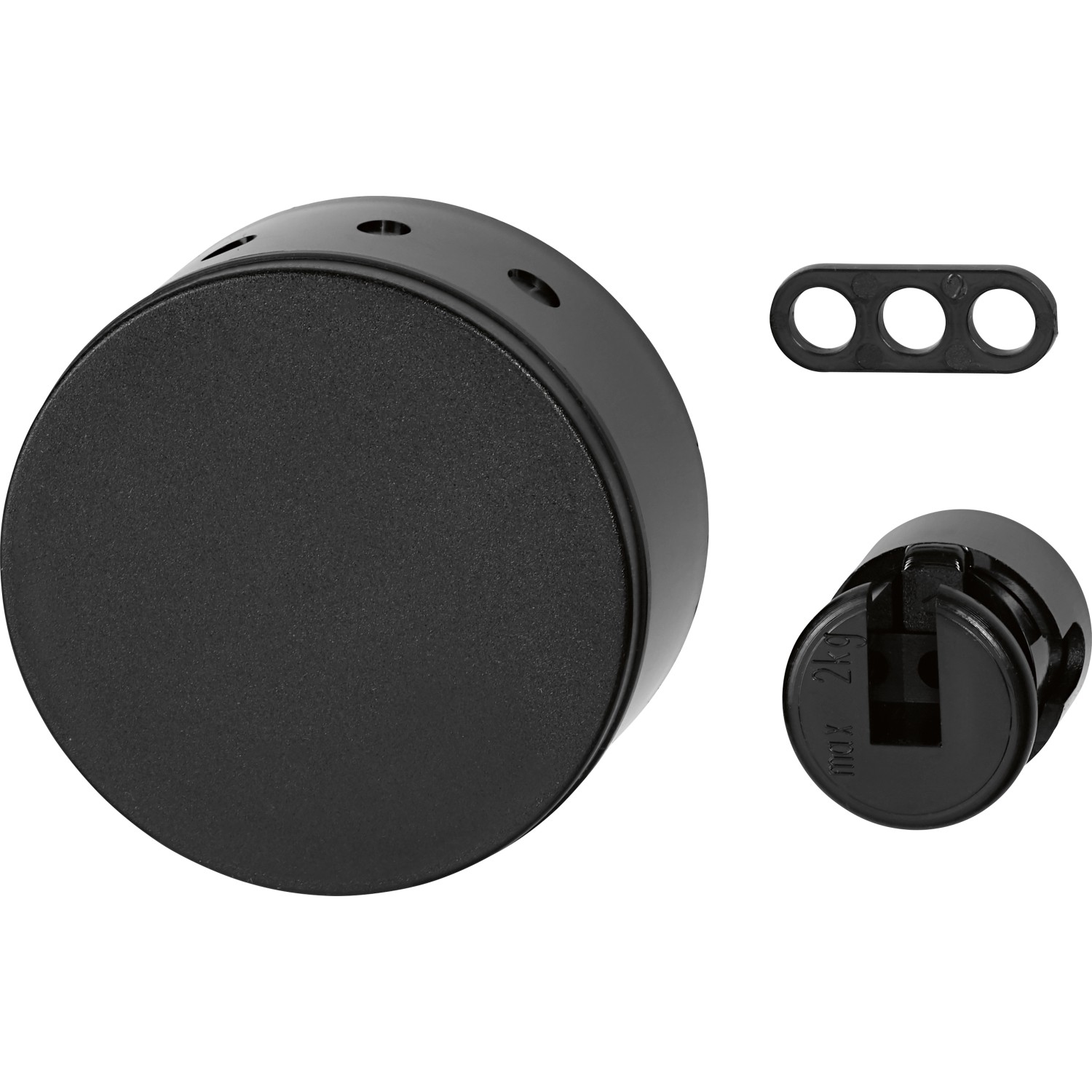 Bild von Verteilerbaldachin-Set Ø 70 mm Schwarz