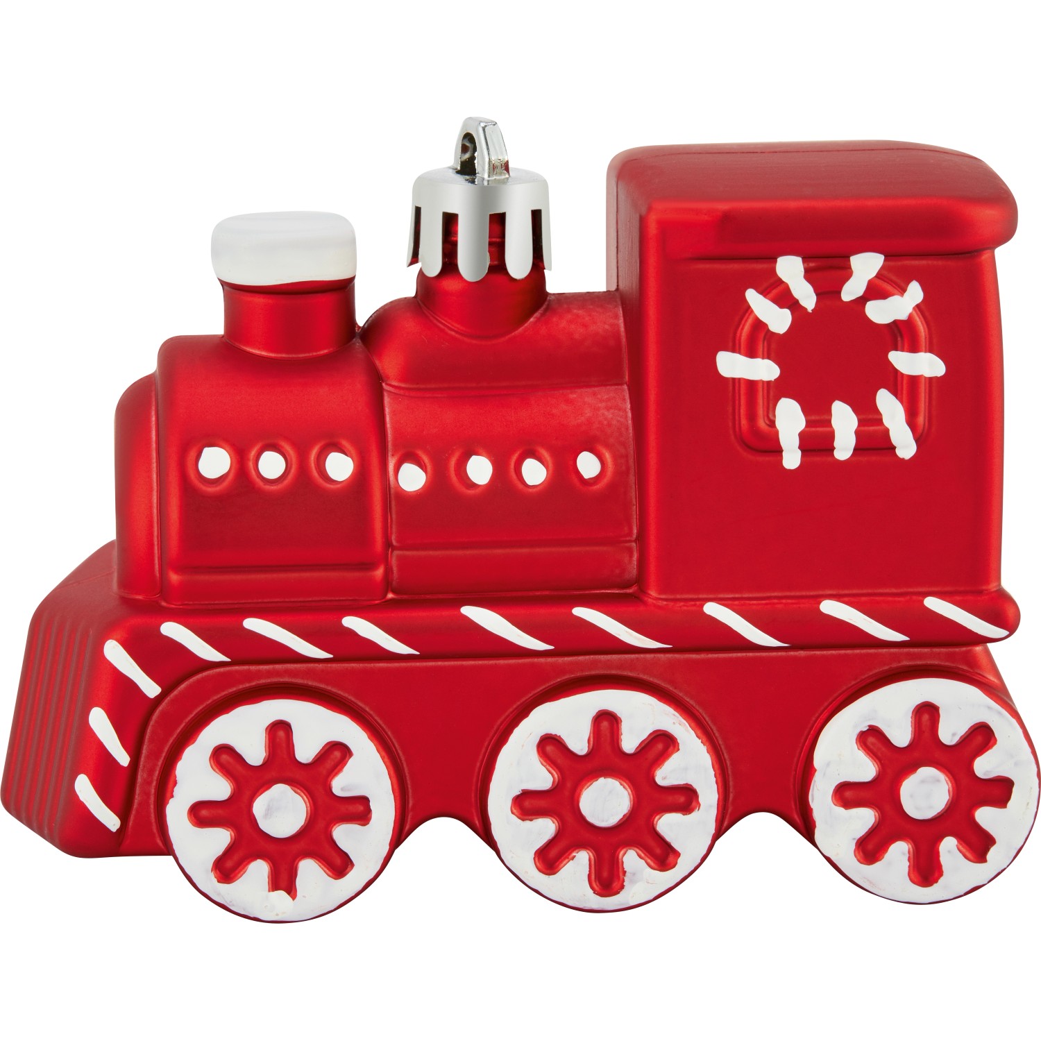 Bild von Baumschmuck-Set Lokomotive 3-teilig Rot-Weiß