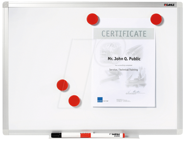 Bild von Dahle, Präsentationstafel, Whiteboard c Board 96150 (B x H) 60 cm 45 lackiert Quer oder Hochformat, Inkl. Ablageschale (60 x 45 cm)