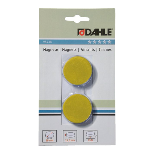 Bild von DAHLE Magnet Magnete 38mm gelb - Praktische Helfer im Alltag