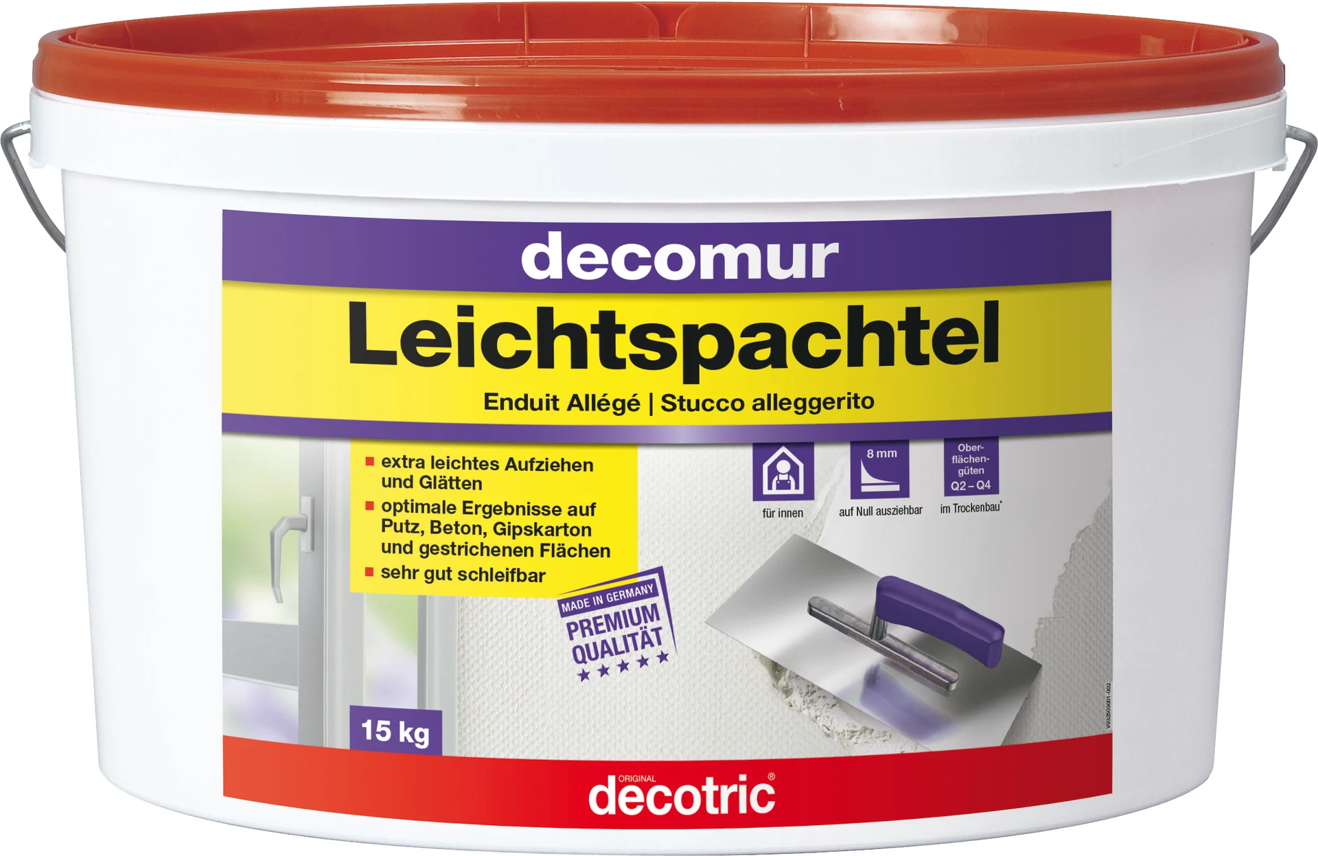Bild von Decotric Leichtspachtel Decomur Weiß 15 kg
