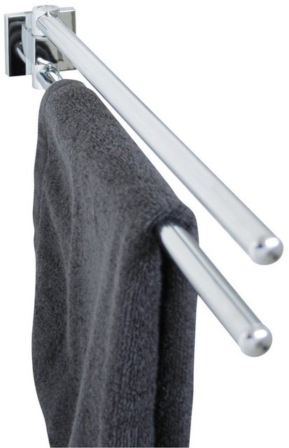 Bild von Fackelmann 2er Handtuchstange MARE, zweiarmiger Handtuchhalter, Handtuchreling (Farbe: Silber), Menge: 1 Stück