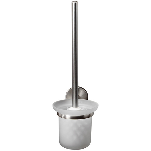 Bild von Fackelmann Toilettenbürste mit Halter FUSION, WC-Garnitur, WC-Bürste mit vernickelter Wandhalterung (Farbe: Silber/Milchig), Menge: 1 Stück
