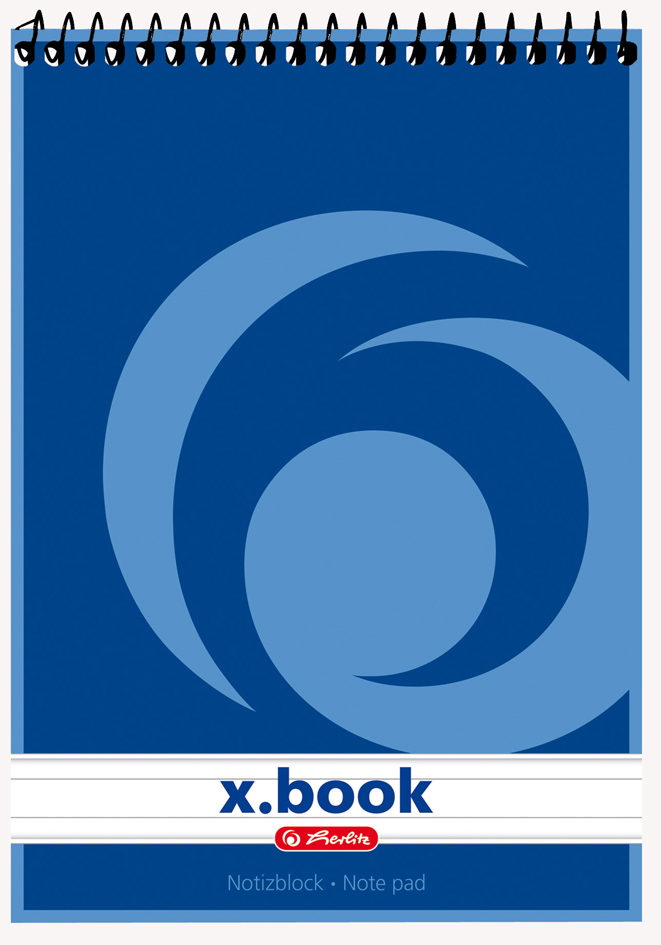 Bild von Herlitz, Heft + Block, Spiralnotizblock x.book, DIN A5, 50 Blatt, kariert (A5, Kariert, Kein Einband)