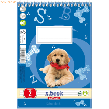Bild von Herlitz Spiral-Schulblock A5 40 Blatt Lineatur 2 FSC Mix