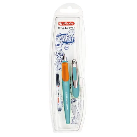 Bild von Herlitz my.pen Füllfederhalter Kartuschenfüllsystem Orange - Türkis 1 Stück(e) (50041244)