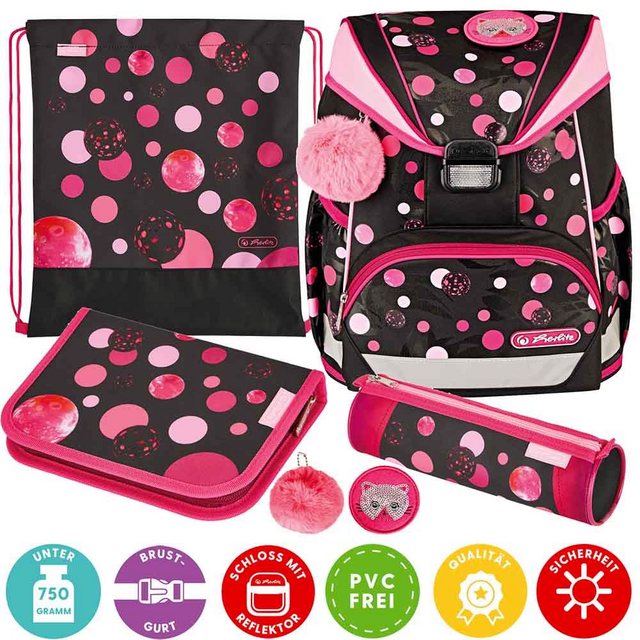 Bild von Herlitz Schulranzen Herlitz Schulranzen Set UltraLight Plus Cats and Dots 6-teilig