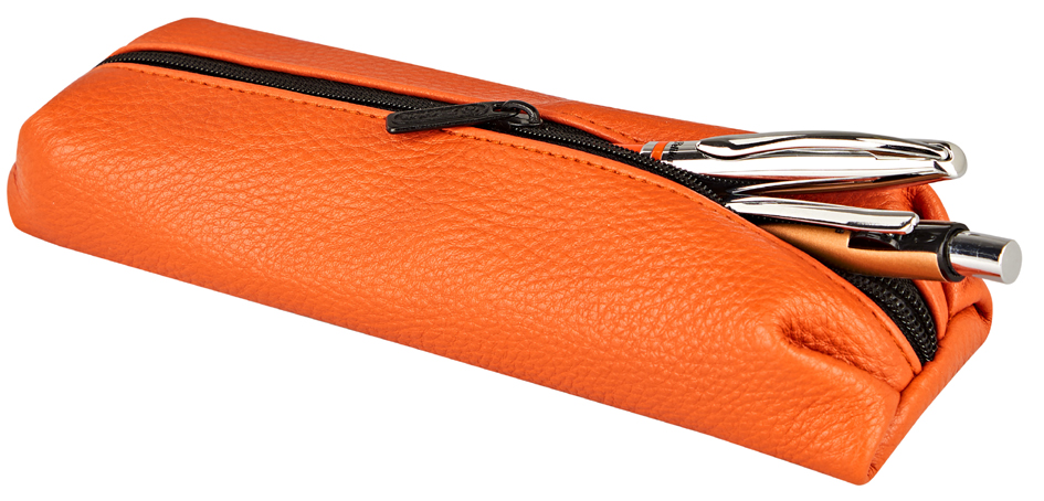Bild von Herlitz Federtasche Schüleretui Faulenzer Origami Polyester 200x65mm Spicy orange.