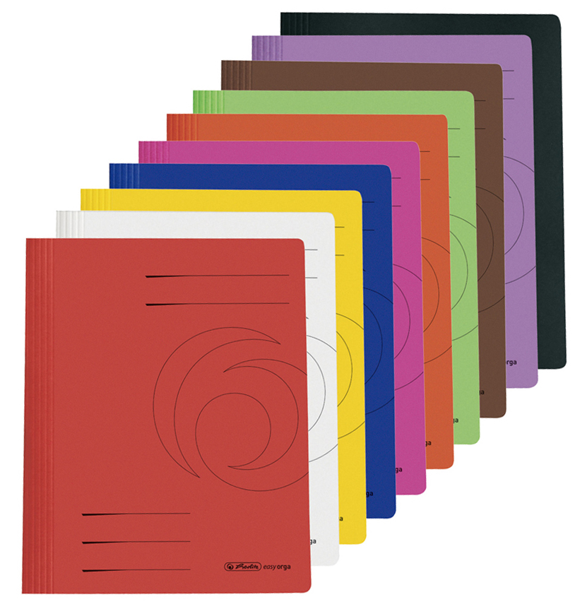 Bild von Herlitz, Mappe, Schnellhefter easyorga, DIN A4, Manilakarton, gelb 240 g-qm, gebrauchsfertig gefaltet, Metelldecklei (A4, 1 x)