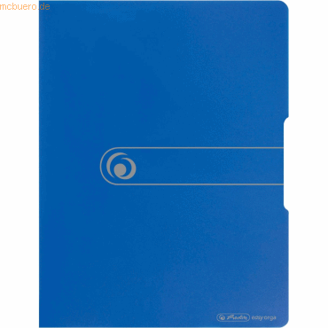 Bild von Herlitz 11207347 Sichtbuch A4, 20 Klarsichthüllen, aufgeklebtes Rückenschild, opak blau