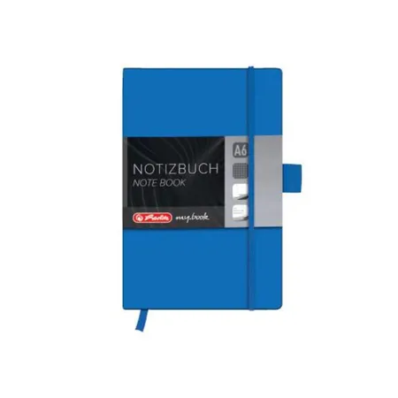 Bild von Herlitz 11369162 Notizbuch my.book Classic A6, 96 Blatt, kariert, blau