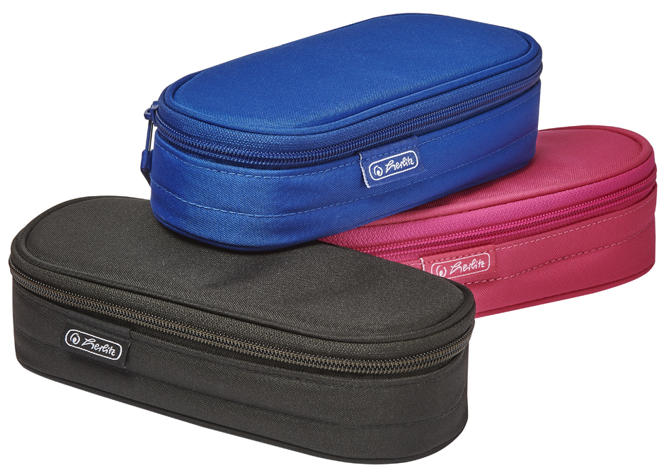 Bild von herlitz Schlamper-Etui, aus Nylon, schwarz Klappe an Deckelklappe innen, Reissverschlusstasche, - 1 Stück (11415924)