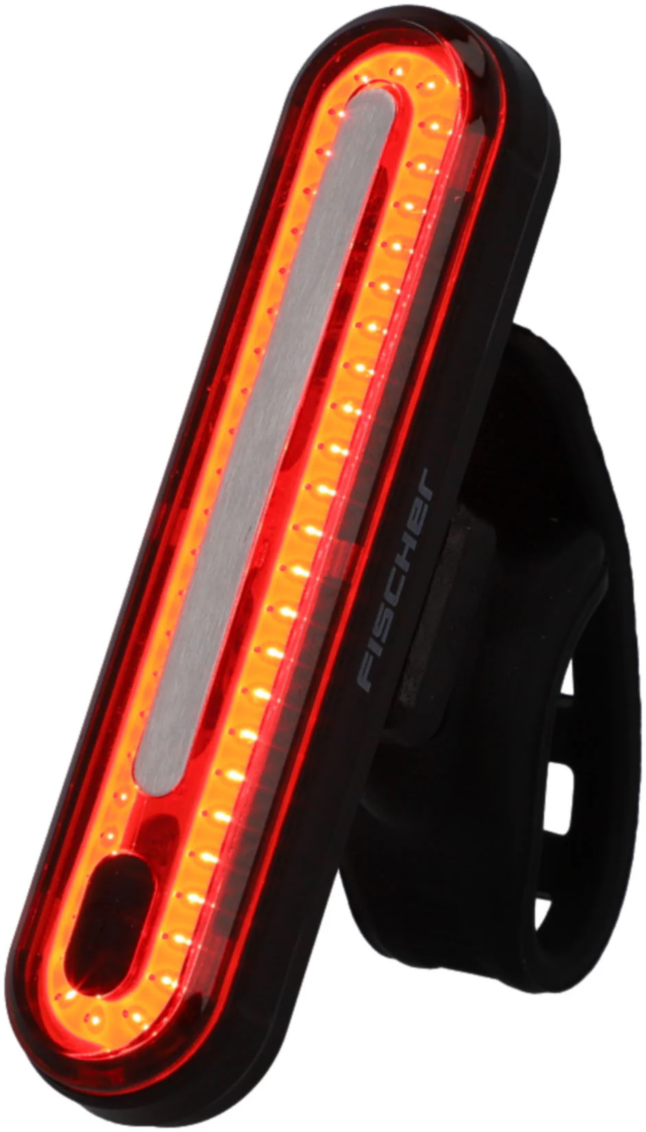 Bild von Fischer Fahrrad LED Akku-Stableuchte, 50 LEDs, Rücklicht, rear mit Akku und USB-Ladefunktion, Spritzwasserschutz nach IP44, StVZO-zugelassen, Schwarz